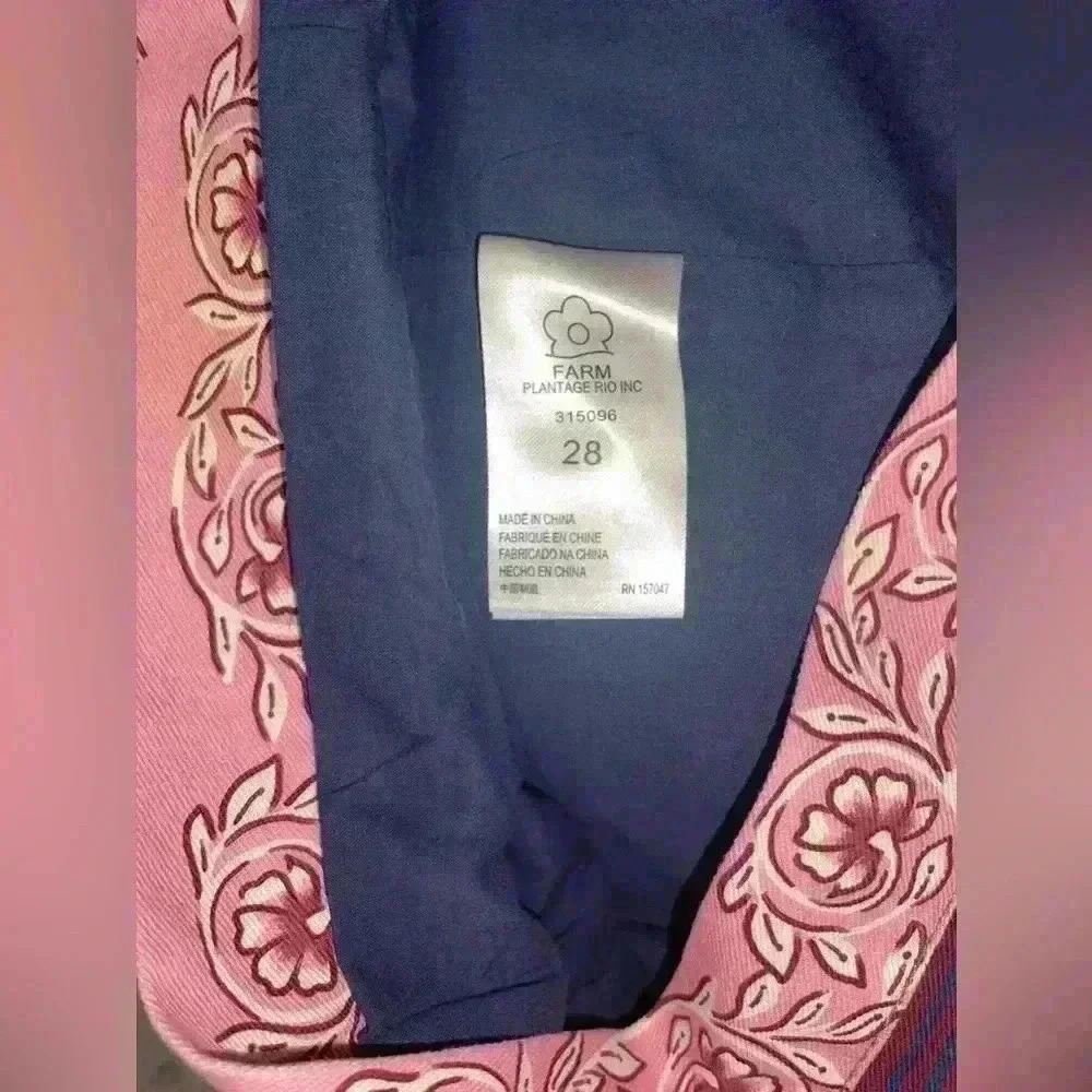 Farm Rio Ainika Charm Overlapped Denim Mini Skirt Size M 28 NWT - Picture 9 of 10